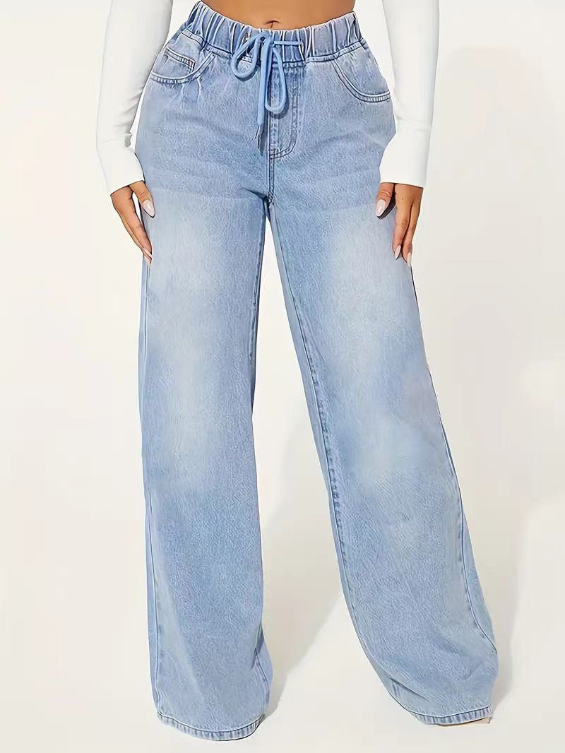 Drawstring Loose Jeans
