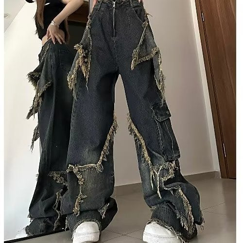 American-style retro loose jeans