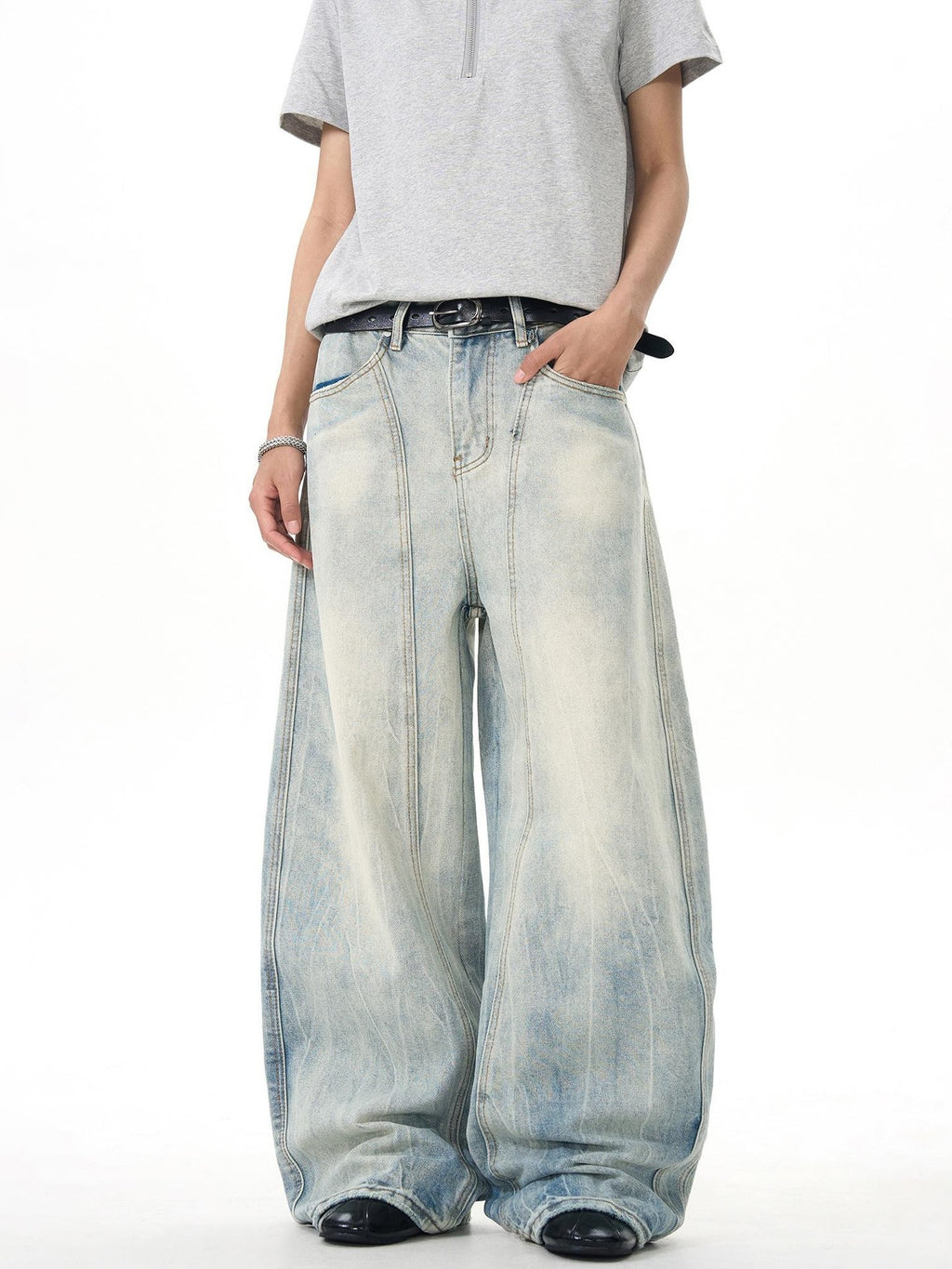 American-style vintage denim pants
