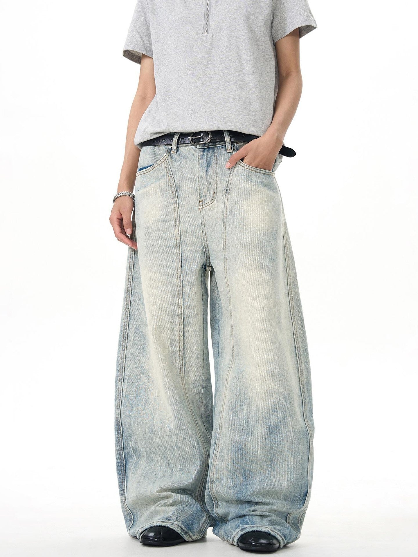 American-style vintage denim pants