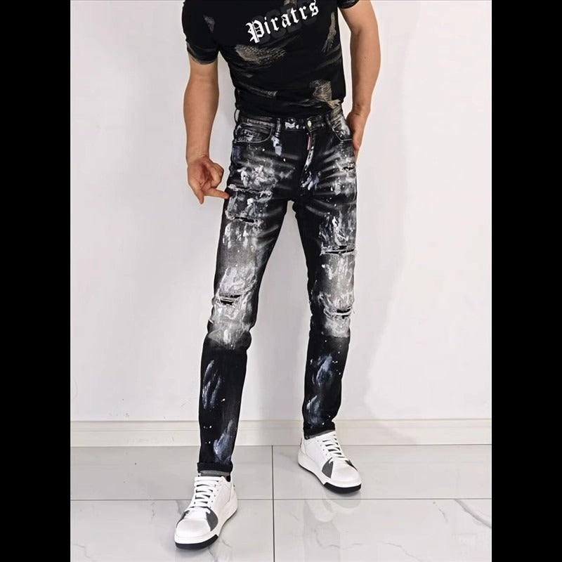 Men's Slim Fit Ripped Jeans