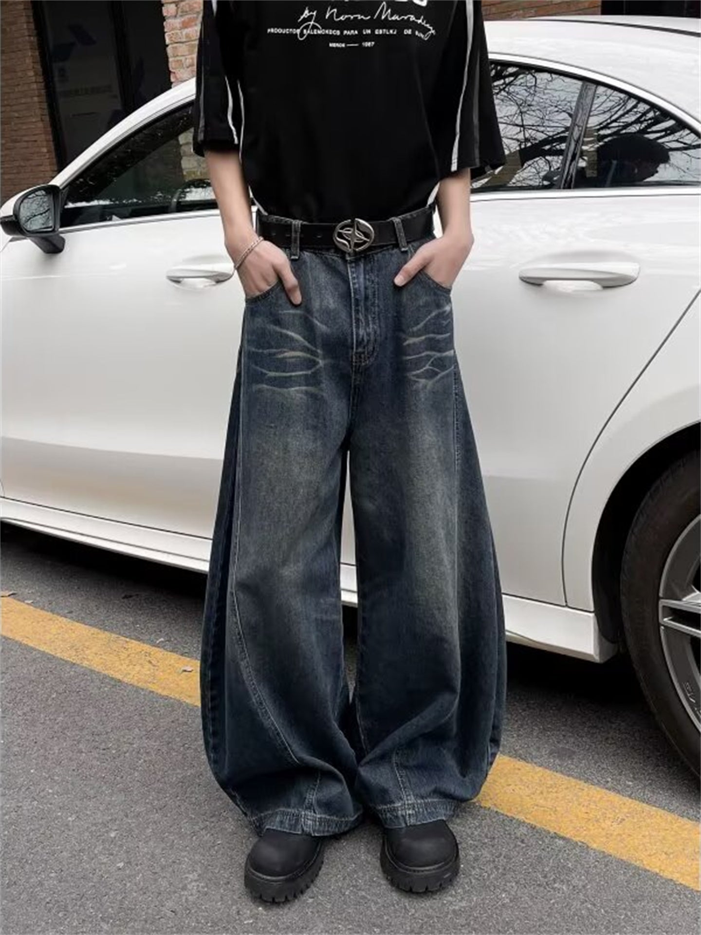 Loose straight fit Men's Denim Jeans