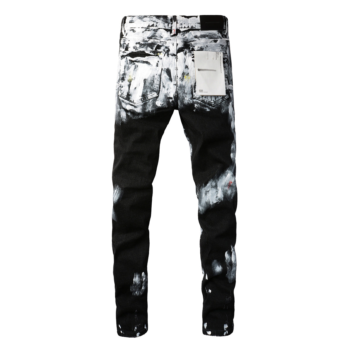 Purple Brand Hole-punched oil painting jeans