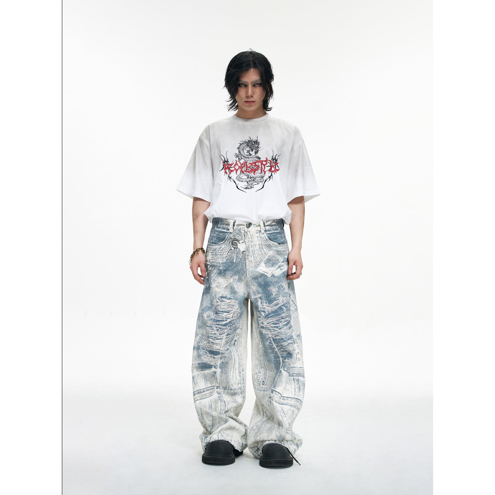 Unisex Jeans, wide-leg pants