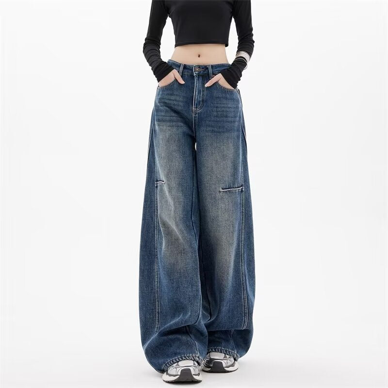 Ancient Wide-leg Loose Slimming Jeans