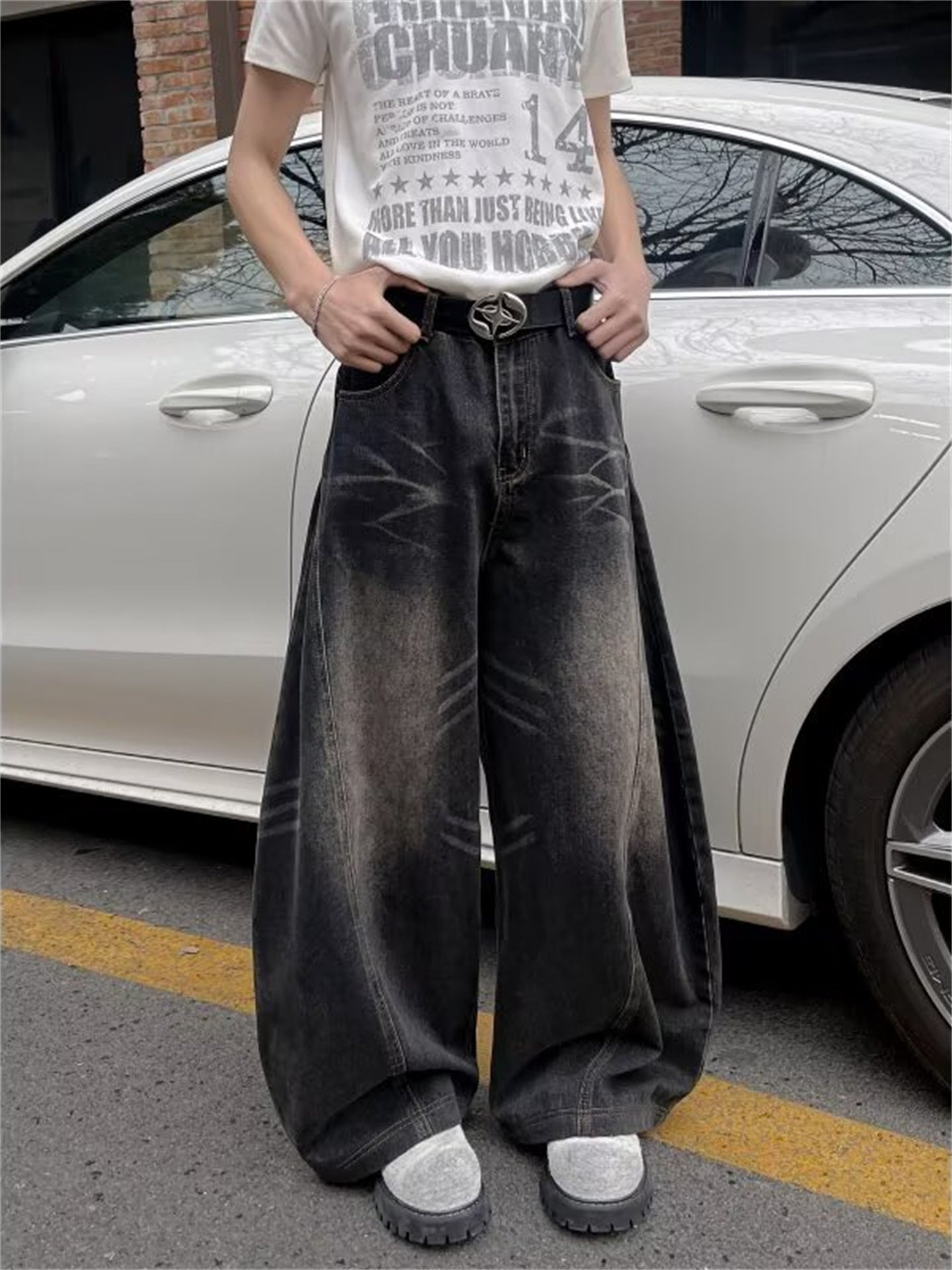 Loose straight fit Men's Denim Jeans