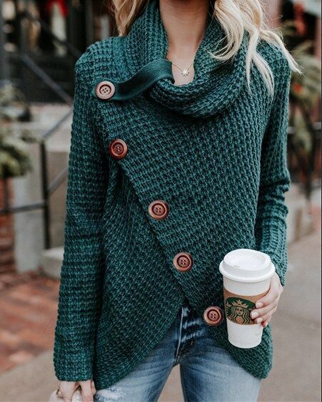 Women's High Neck Knit Sweater