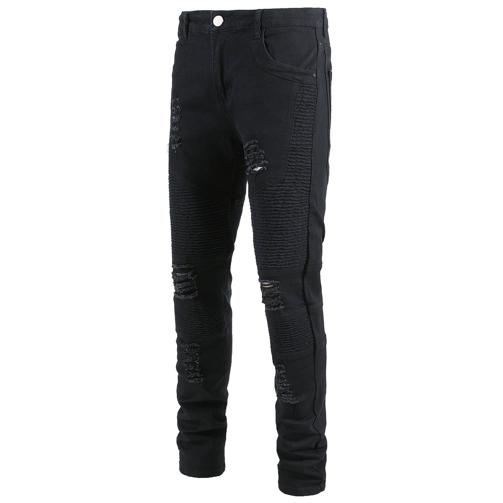 Men's Slim-fit Stretch Ripped Jeans