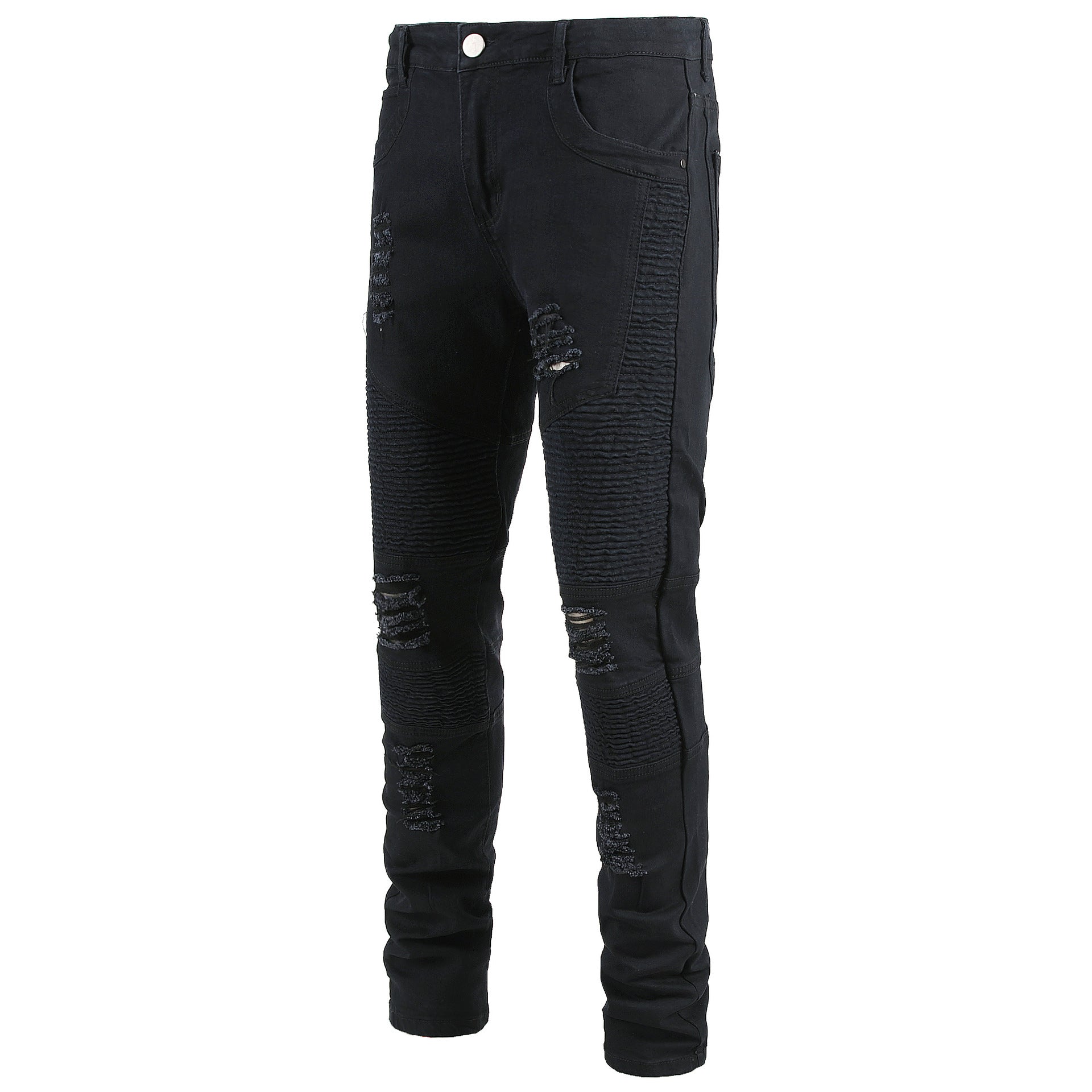 Men's Slim-fit Stretch Ripped Jeans