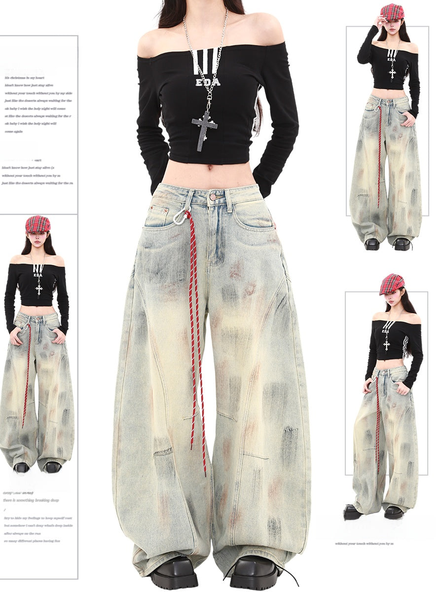 Dirty stained skinny jeans