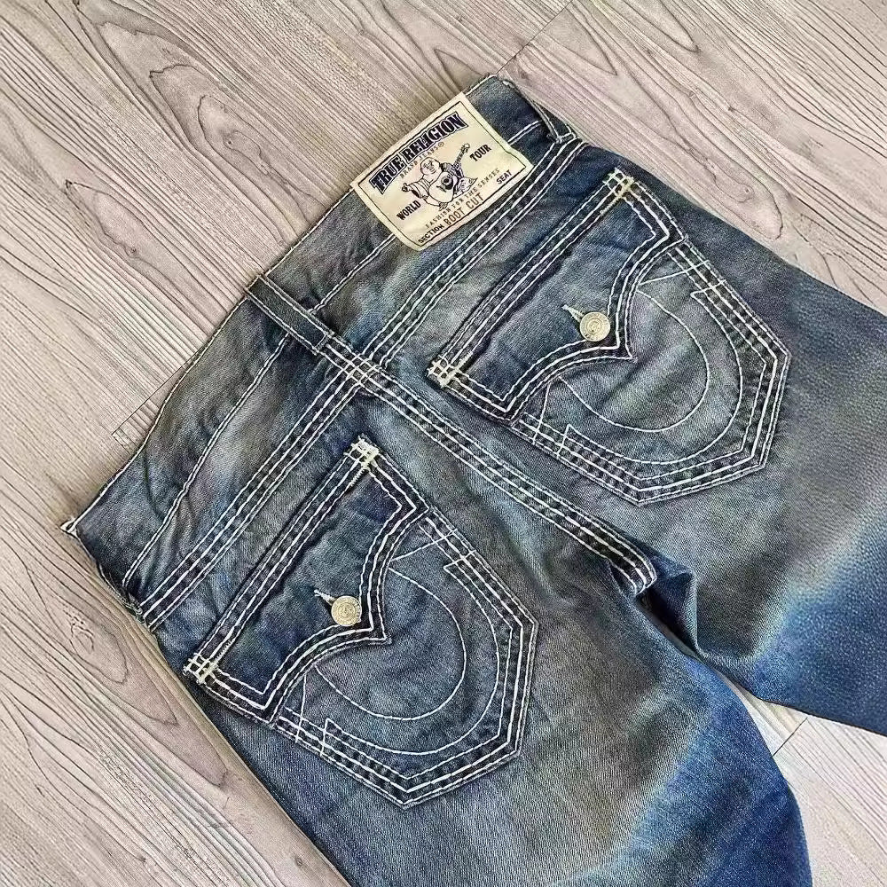 Streetwear brand denim casual pants