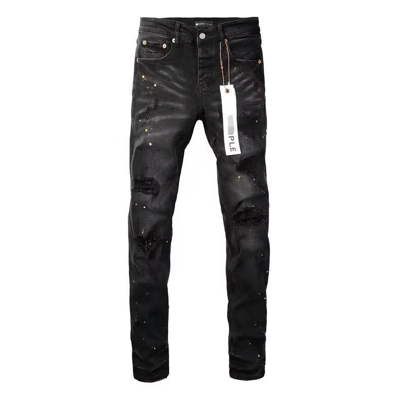 Amiri Slim Fit Embroidered Patch Denim Pants for Men
