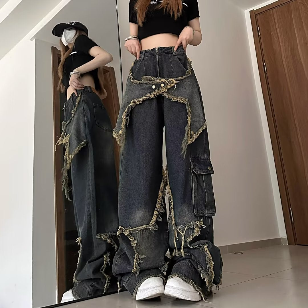 American-style retro loose jeans
