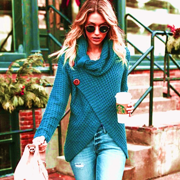 Women's High Neck Knit Sweater