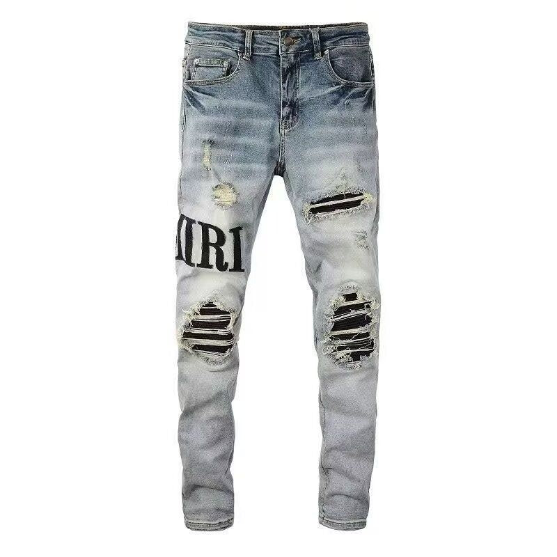 Amiri Distressed Patch Jeans