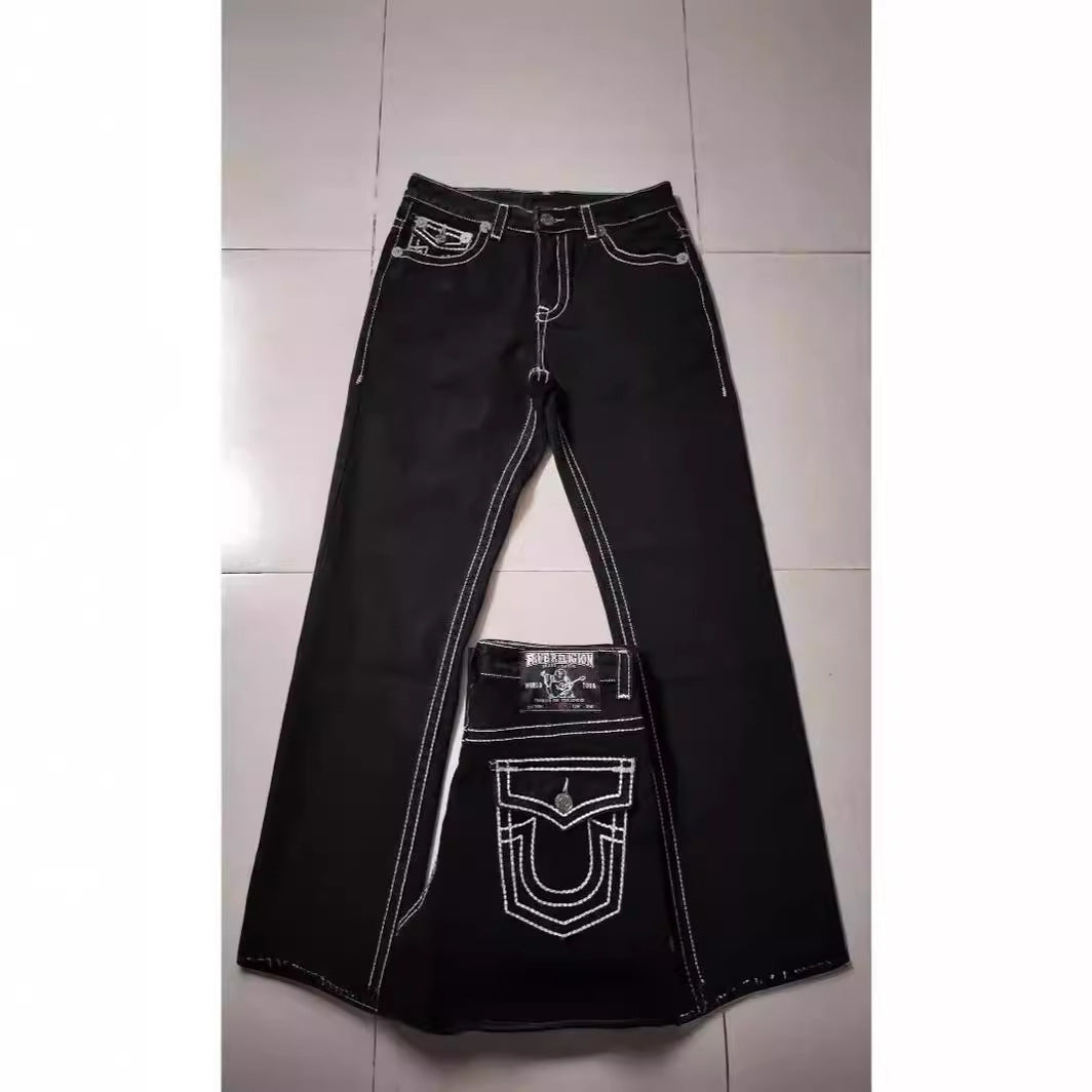 Streetwear brand denim casual pants