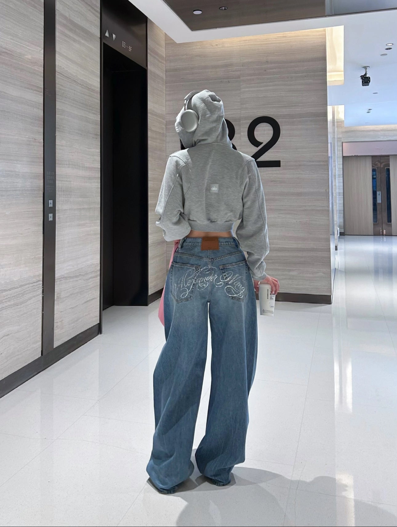 Retro Wide-Leg Distressed Denim Pants