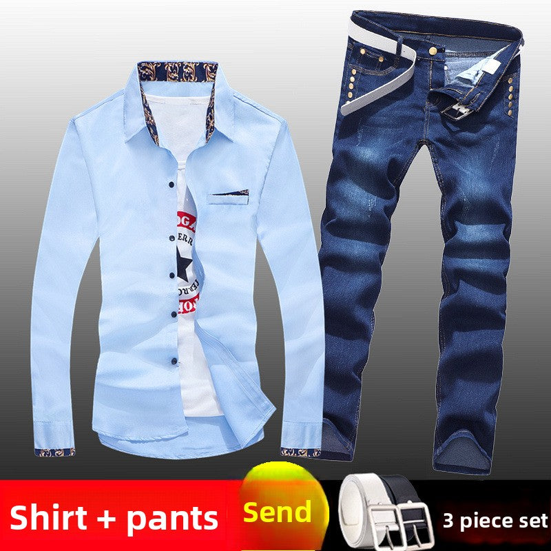 Korean-style casual trendy jeans