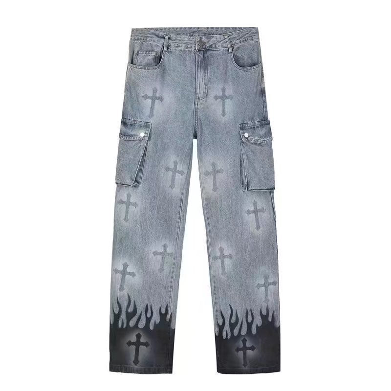 Men's  Loose Straight Leg Jeans