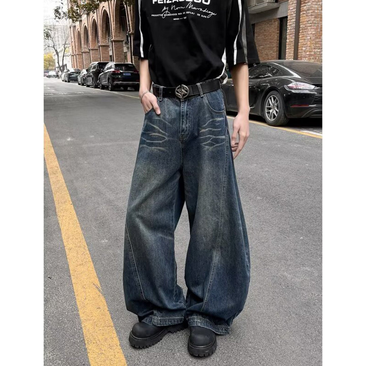 Loose straight fit Men's Denim Jeans