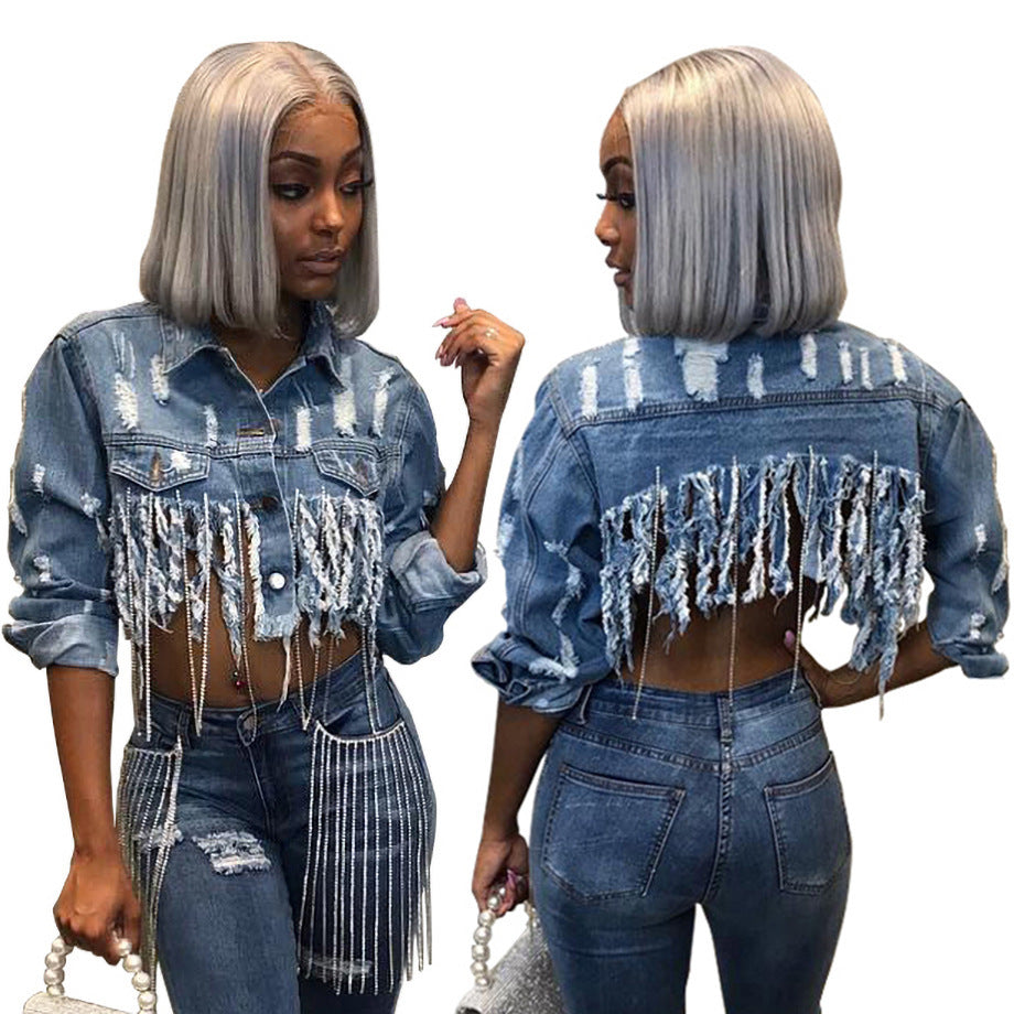 Sexy Fashion Women's Jacket Short Denim Top