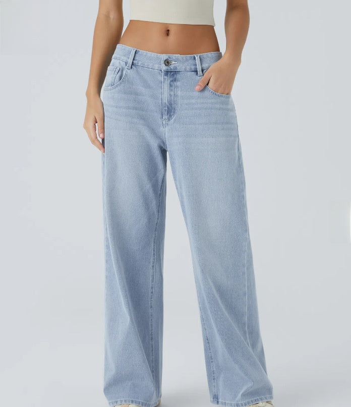 Retro Wide Leg Baggy Jeans