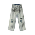 American-style high street ripped jeans