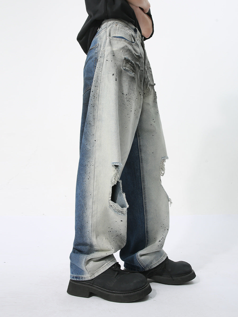 American-style high street ripped jeans