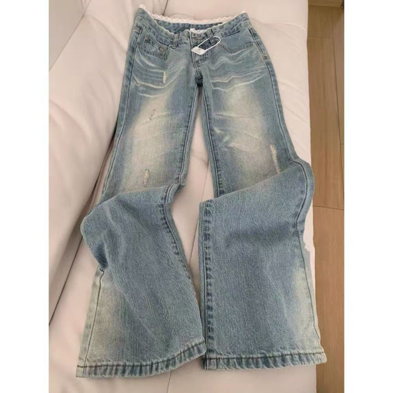 Slimming Floor-Length Bootcut Pants, Trendy Storm