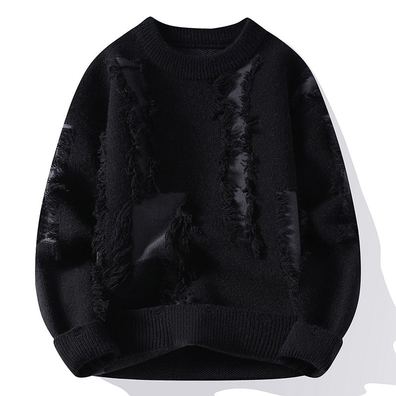 Mens Sweater Casual Loose Fit Knitwear
