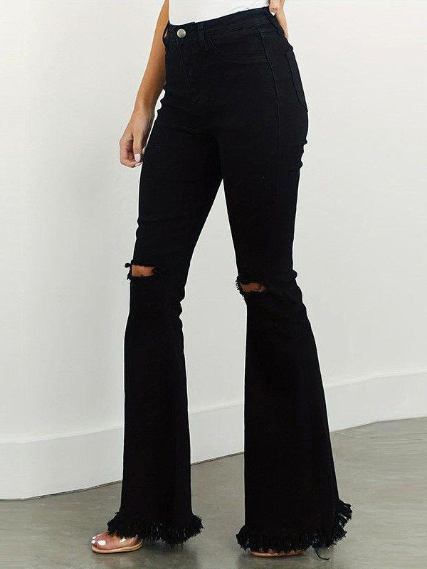 Spicy Girl Ripped Flared jeans