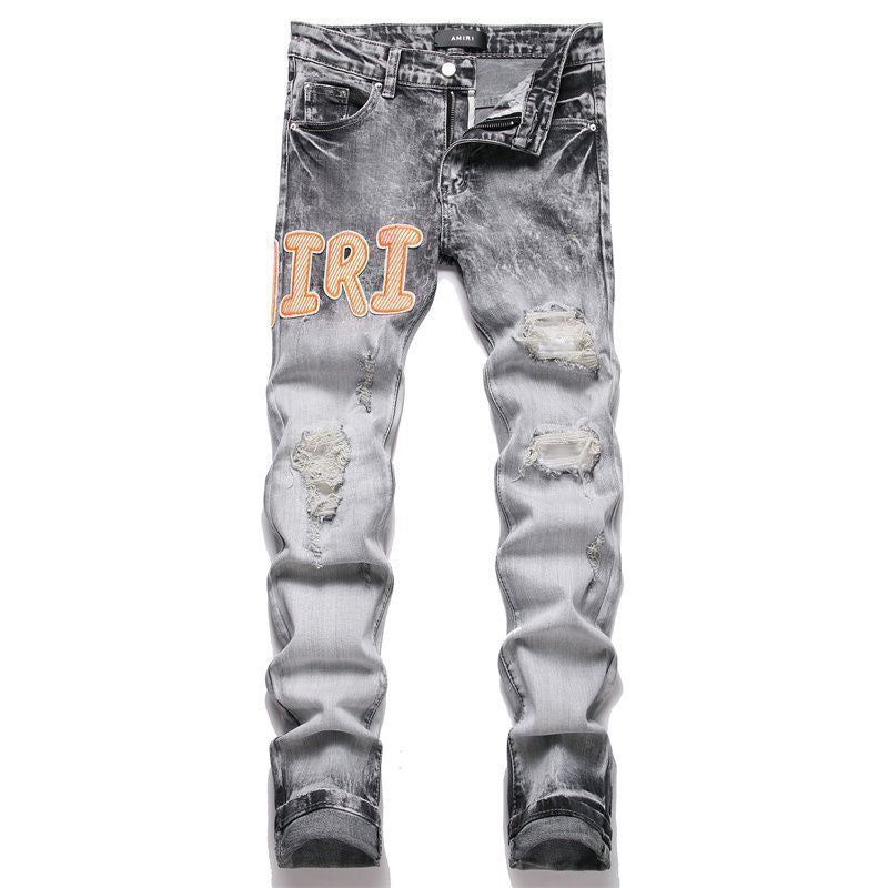 Amiri Distressed Patch Jeans