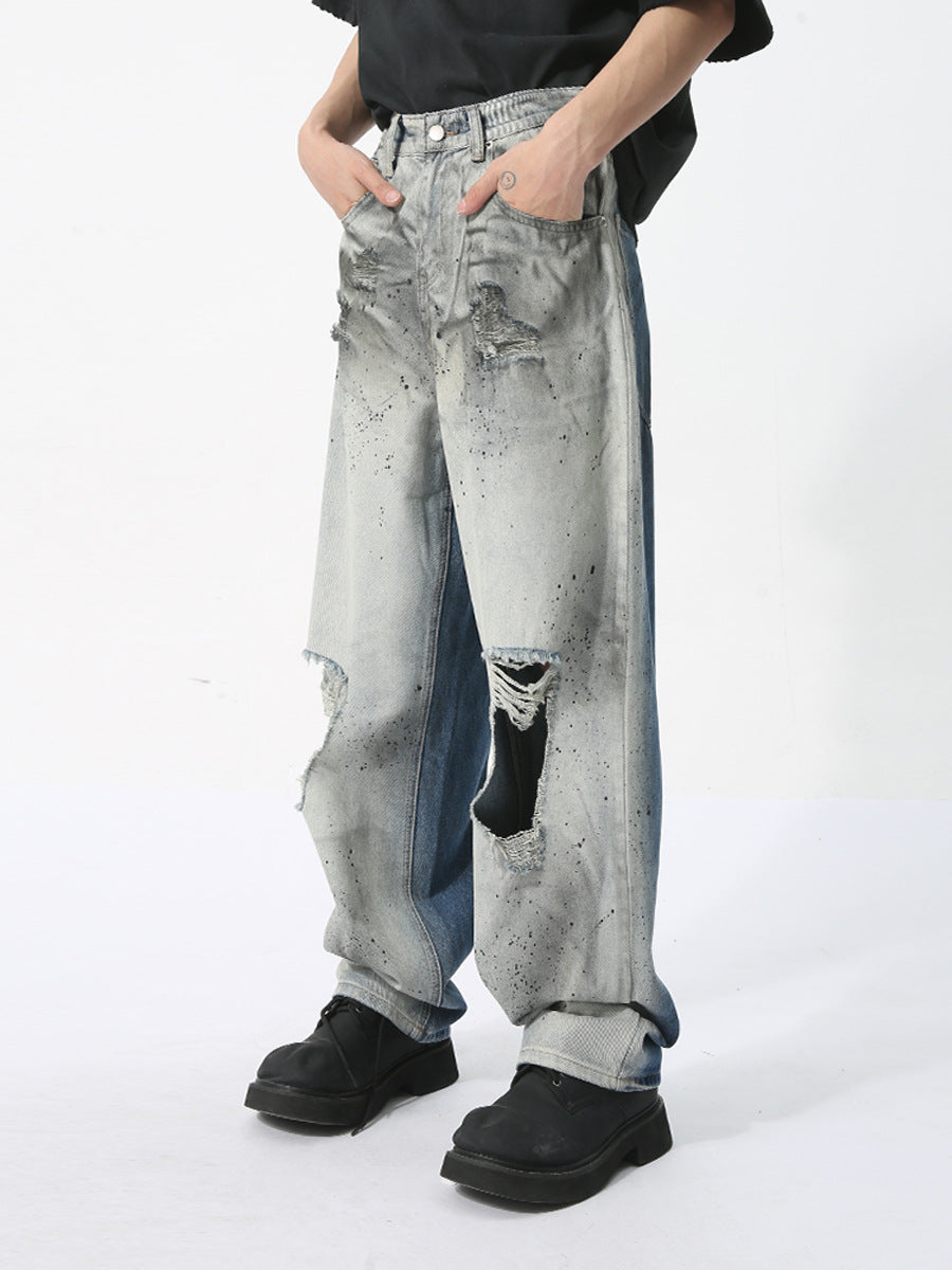 American-style high street ripped jeans