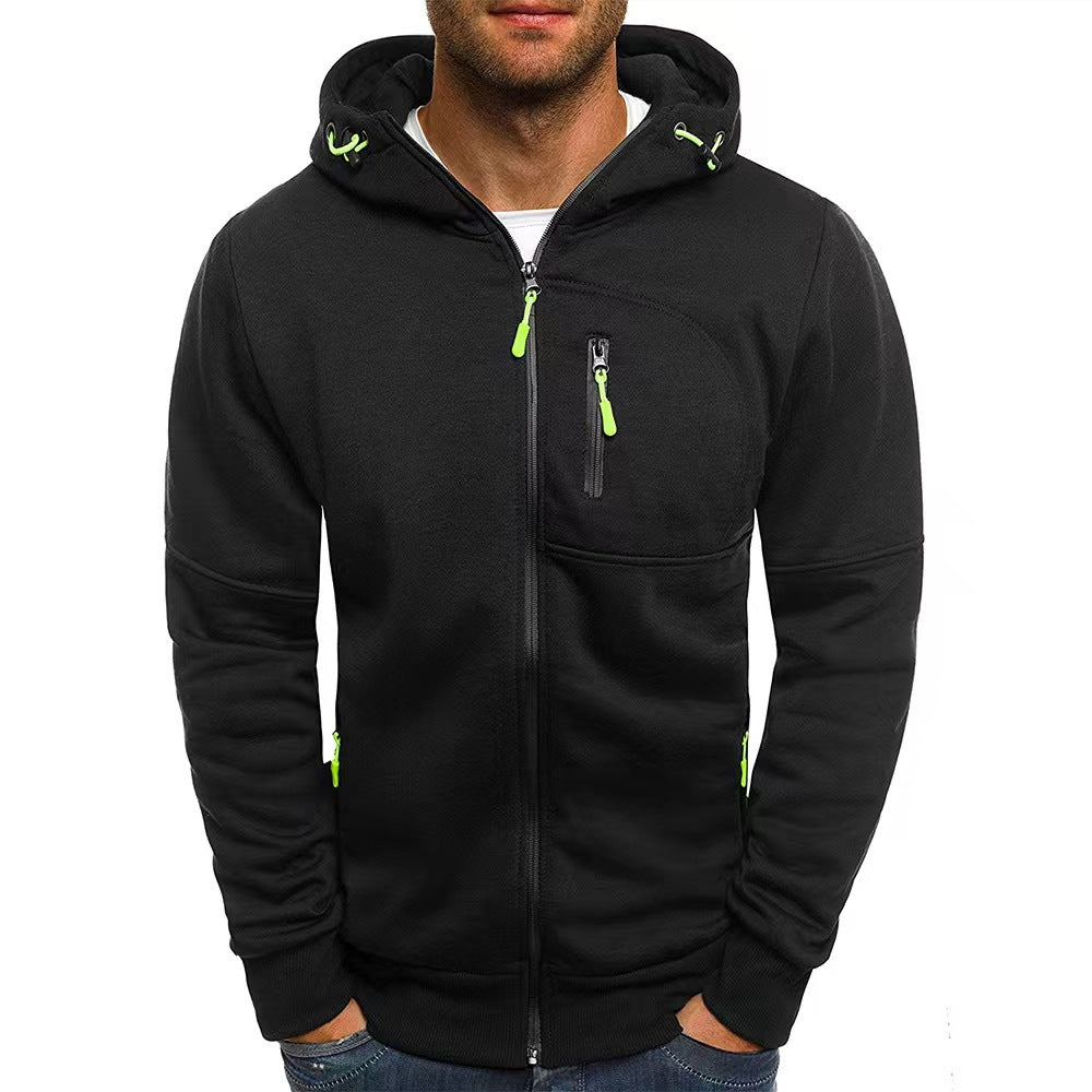 Men's Fleece-Lined Hooded Zipper Sweater