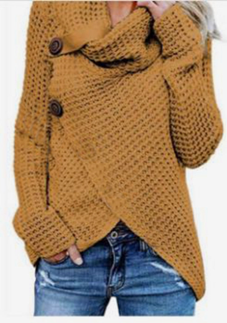 Women's High Neck Knit Sweater