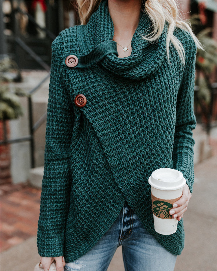 Women's High Neck Knit Sweater