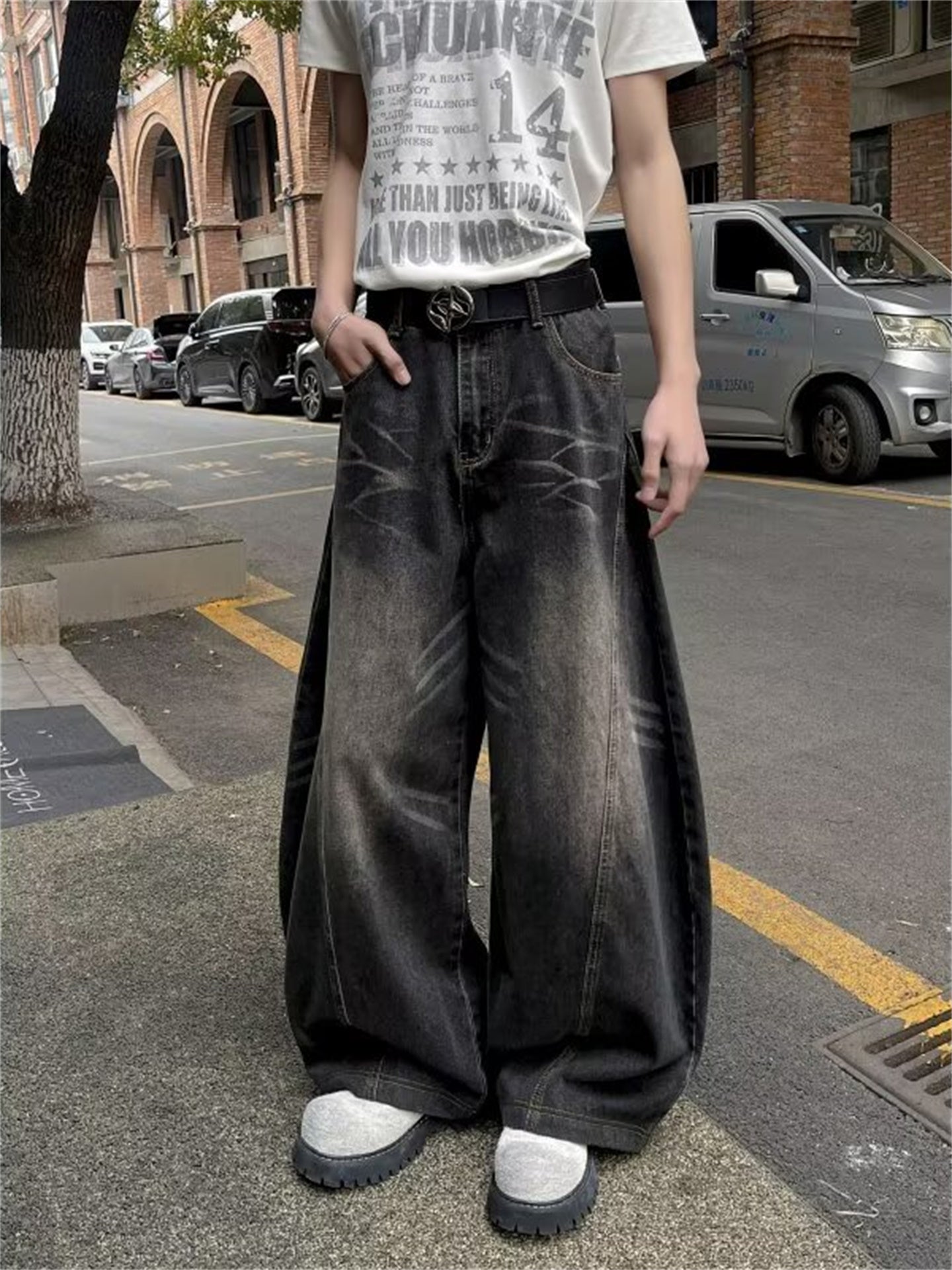 Loose straight fit Men's Denim Jeans