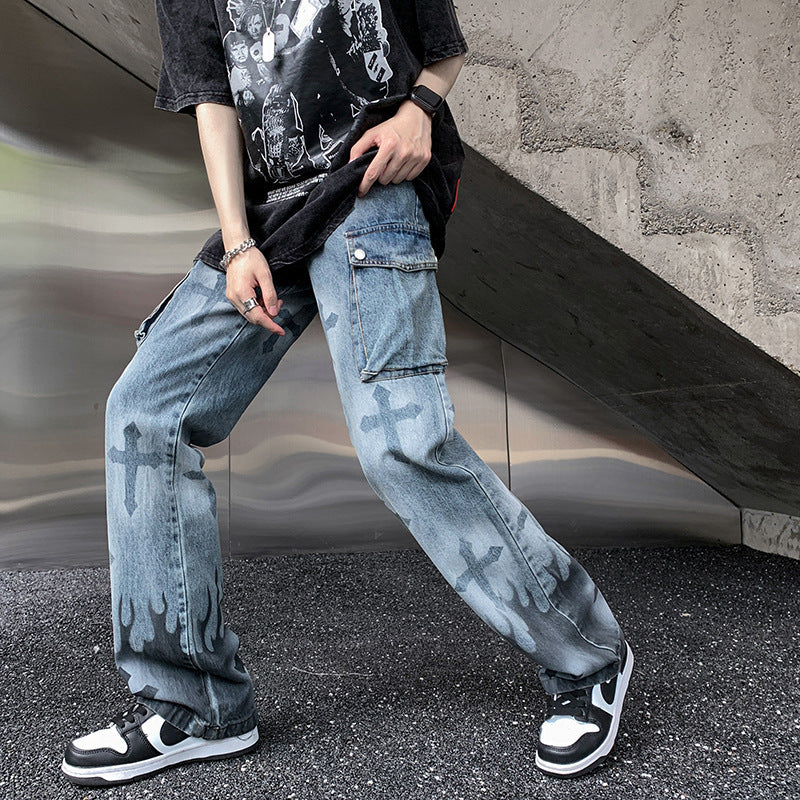 Men's  Loose Straight Leg Jeans